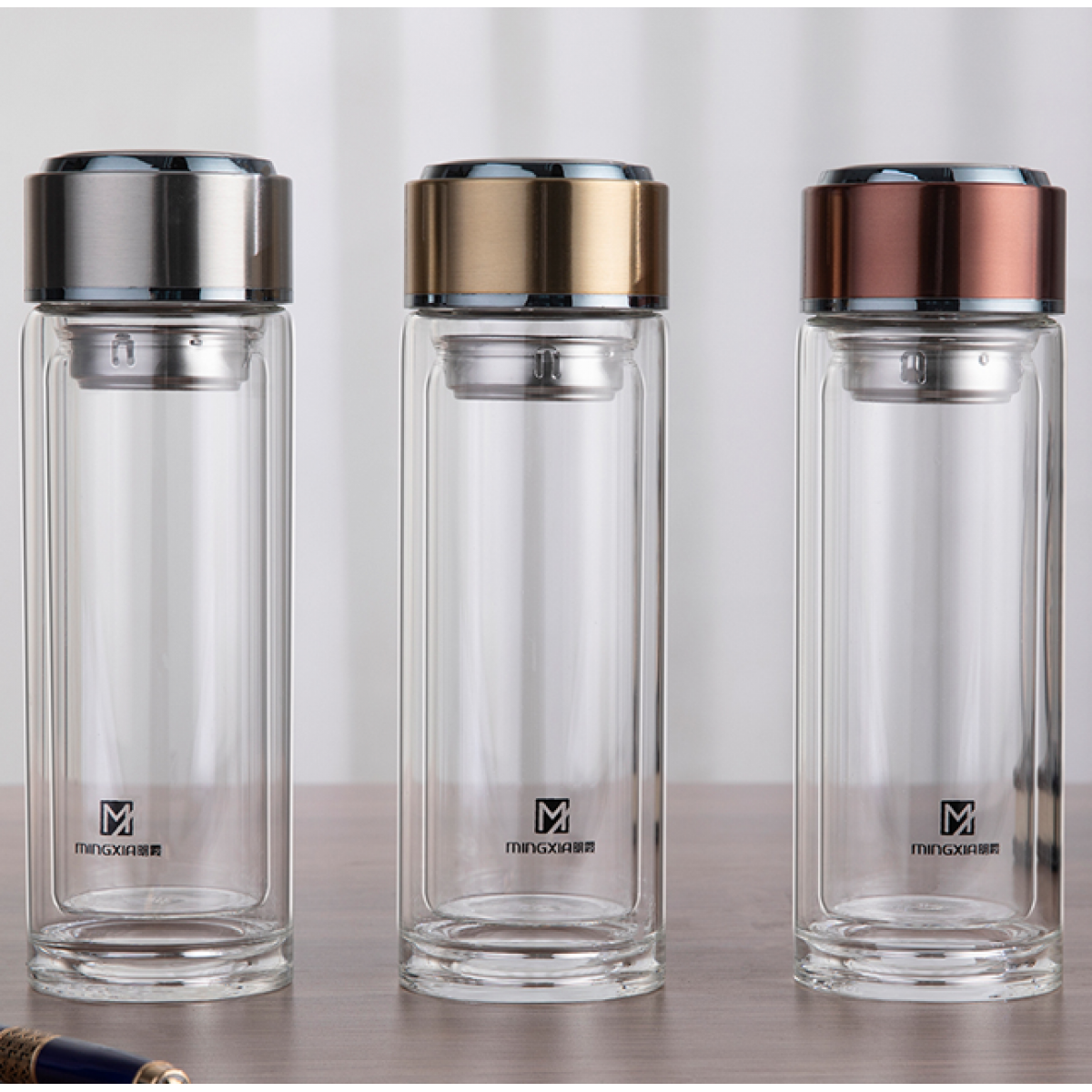 明霞 双层玻璃杯 MX3345-350 350ml