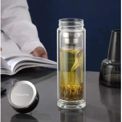 富光 艺茗商务双层玻璃杯（流通款）330ML G2012-SH-330