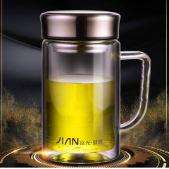 富光 豪爵双层玻璃办公杯（流通款）380ml X1501-BSPT-380