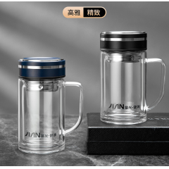 富光 致享双层玻璃办公杯（流通款）X1924-SH-570B 570ml