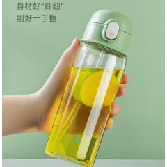 明霞 可爱吸管单层玻璃杯 MXCG40-500 500ml