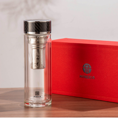 明霞 优尚商务双层玻璃杯 MA9011-ST360 360ml