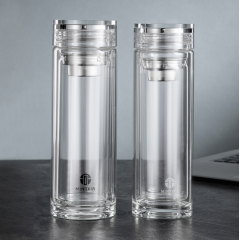 明霞 优尚商务双层玻璃杯 MA9001-360 360ml
