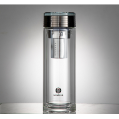 明霞 优尚商务双层玻璃杯 MA9008-360 360ml
