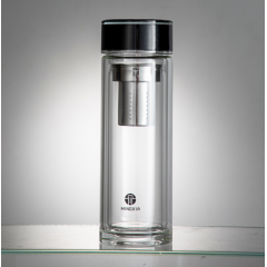 明霞 优尚商务双层玻璃杯 MA9006-360 360ml