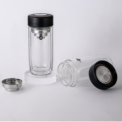 明霞 异形双层玻璃杯 MX3505-ST400 400ml
