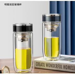 明霞 异形双层玻璃杯 MX3421-ST280 280ml
