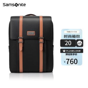 新秀丽（Samsonite）双肩背包男女电脑包16英寸韩版学生书包TQ5*09003 黑色