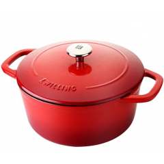 双立人 ZWILLING 黑色珐琅锅铸铁锅24寸 40501-462/40202-021