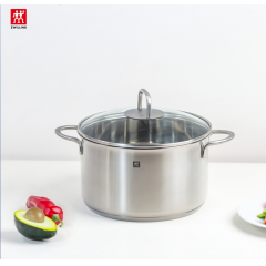 双立人（ZWILLING）汤锅不锈钢深烧锅大容量煲汤炖肉锅煮汤锅炖锅煮粥煮面锅烹饪锅具 深烧锅 24cm/66423-240-982