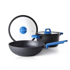 德世朗（DESLON） 蓝鲨不粘锅两件套 DFS-TZ116A