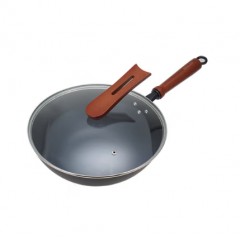 德世朗（DESLON） 黑曜窒化无涂层爆炒锅 30cm DFS-C879A