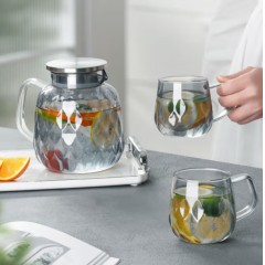 德世朗（DESLON） 龙鳞玻璃冷水壶套装 水壶1500mL +分享杯380 mL*2  DLL-TZ068A
