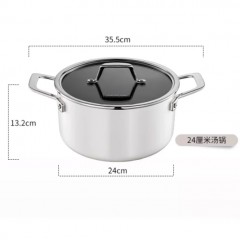 德世朗（DESLON） 云璟系列珐琅汤锅 24cm DP908-C24