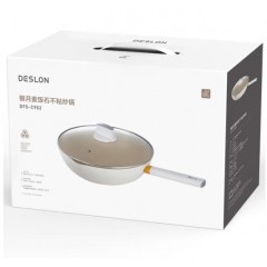 德世朗（DESLON） 银月麦饭石不粘炒锅 30cm DFS-C952