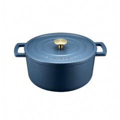 德世朗（DESLON） 珐琅铸铁锅 蓝色  24cm DFS-T128B