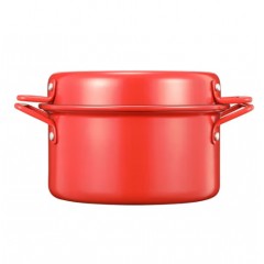 德世朗（DESLON） 圆满抗菌不粘锅两件套 20cm汤锅 18cm煎锅 红色 DFS-TZ875-RD