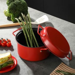 德世朗（DESLON） 圆满抗菌不粘锅两件套 20cm汤锅 18cm煎锅 白色  DFS-TZ875-WH