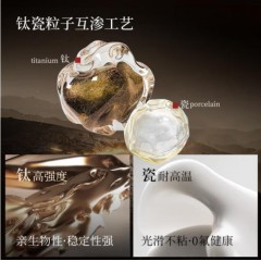 德世朗（DESLON） 小满系列钛陶瓷不粘汤锅  22cm DP915-C22WH