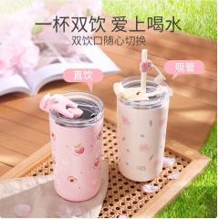 FACE桃桃吸管保温杯  480ml  FA-KV48C
