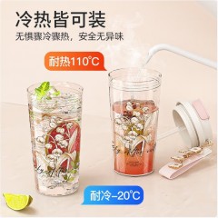 FACE 铃兰双饮手提吸管杯  580ml FA-KP58E