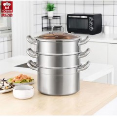 康巴赫（KBH）新欧式不锈钢蒸锅  28cm KGX-Z28O