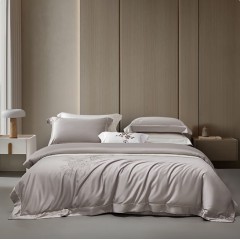 博洋家纺  140支流光锦棉四件套-幻夜秘境-银河灰（被套：220*240cm 床单：240*245cm  枕套*2：48*74cm）