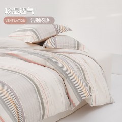 博洋家纺 全棉四件套—时光空间  （被套：200*230cm  床单：230*230cm 枕套*2：48*74cm）