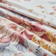 富安娜 纯棉四件套-清叶梦语 被套203*229cm 2.5kg