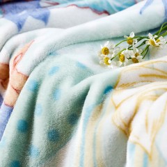 富安娜 单层法兰绒毯-幻彩芳菲 180*200cm