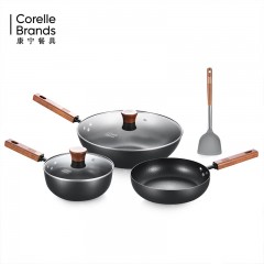 康宁 零涂层锻打铁锅四件套 5.3Kg CB-JSG01-SL/KZ