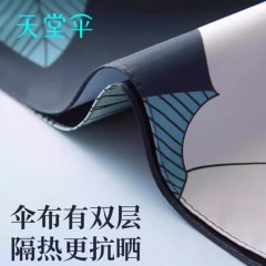 天堂 三折双层晴雨伞菱歌 55CM*8K 38075E