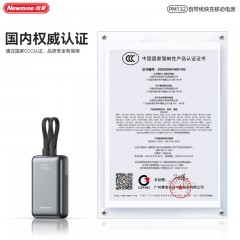纽曼 10000毫安自带线快充数显移动电源 PM132