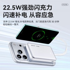 纽曼 10000毫安无线磁吸带线快充移动电源  P137W