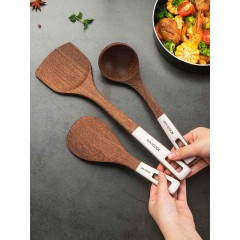 美厨 鸡翅木烤漆防滑手柄饭勺 23*8cm MCPJ1702