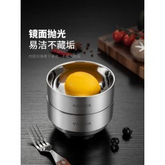 美厨304不锈钢双层隔热碗11.5CM（4只装） MCWA8014