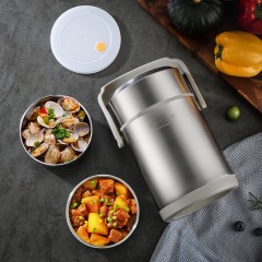 美厨304不锈钢真空保温提锅2.0L MCTG9165