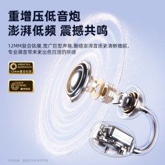 纽曼 夹耳式OWS蓝牙Ai翻译耳机 S7