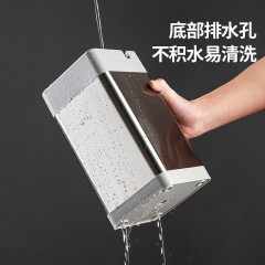 美厨不锈钢刀架（自带磨刀器款）11.3*11.3*22cm MCD8168