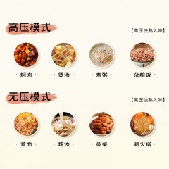 双喜酷尚夹钳不锈钢压力锅5L CY-2205SFJL09