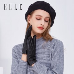 ELLE真皮手套女士防风防水骑行法式优雅经典款送礼必备