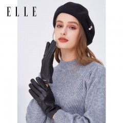 ELLE真皮手套女士防风防水骑行法式优雅经典款送礼必备