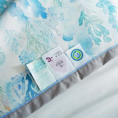Z.M.N.(法国啄木鸟) 床单款数码印花抗菌凉感冰丝席三件套-比约斯ZLX-0040