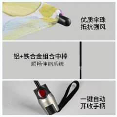 knirps 德国遮全自动折叠防晒伞清新碎花太阳伞 8725-26-27