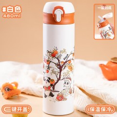 Diller迪乐贝尔   一键开盖好柿发生保温杯 480ML D9302（吸管）-2