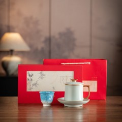 宏裕 茶窗承福冰花主人杯+办公杯杯碟礼盒套装 JHY-CJ-219-2