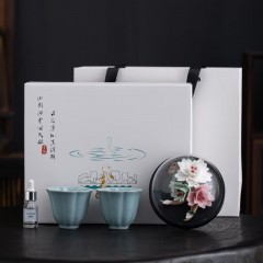 宏裕  非遗栀子对杯花艺礼盒套装 JHY-CJ-168