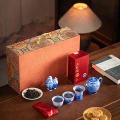 宏裕 东方茶礼青云驹6头茶壶主人杯2杯大红袍礼盒套装 HYXQ1067