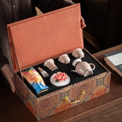 宏裕 东方茶礼非遗牡丹花雨伞7头茶壶主人杯2杯礼盒套装 HYXQ1068