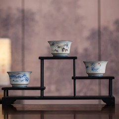 宏裕  驹影茶欢大号复古富足茶杯陶瓷摆件居家礼盒套装 HYXQ1082